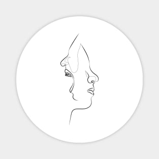 Voices in my Head | One Line Drawing | One Line Art | Minimal | Minimalist Magnet